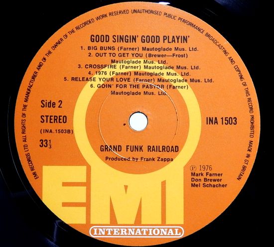 【お1人様1点限り】 LPレコード Playin Good Singin' ／Good Railroad Funk Grand 洋楽