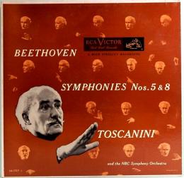 LPレコード　トスカニーニ／ベートーヴェン　交響曲 5、8番　US盤