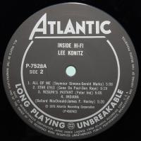 LPレコード　リー・コニッツ／INSIDE HI-FI