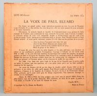 EPレコード  ポール・エリュアール／LA VOIX de PAUL ELUARD　仏盤