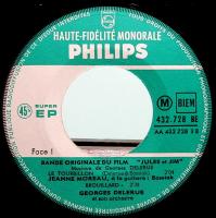 EPレコード  ジャンヌ・モロー／サントラ　突然炎のごとく　仏盤