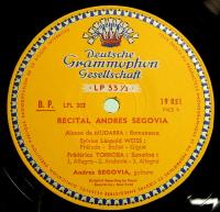 LPレコード　アンドレス・セゴビア／RECITAL ANDRES SEGOVIA  仏盤