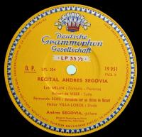 LPレコード　アンドレス・セゴビア／RECITAL ANDRES SEGOVIA  仏盤