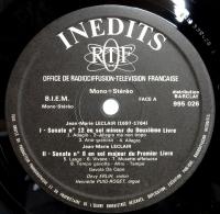 LPレコード　ドヴィ・エルリー他／ルクレール、クープラン　Sonates  仏盤
