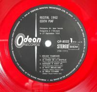 LPレコード　オランピア劇場のピアフ  赤盤