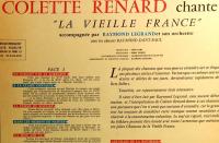 LPレコード　コレット・ルナール／Colette Renard ～ Chante La Vieille France