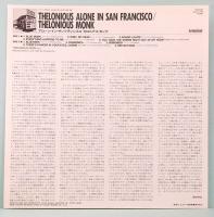 LPレコード　セロニアス・モンク／アローン・イン・サンフランシスコ