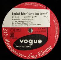 10インチ・レコード　ベーシェ、ルター／Pleyel Jazz Concert 31 Janvier 1952 - Vol. 1　仏盤