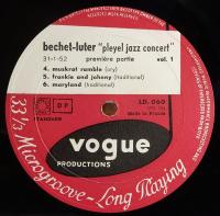 10インチ・レコード　ベーシェ、ルター／Pleyel Jazz Concert 31 Janvier 1952 - Vol. 1　仏盤