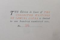 THE COLLECTED WRITINGS OF SAMUEL LOVER, De Luxe Edition. complete 10 volume set.