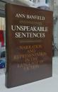 Unspeakable sentences: Narration and representation in the language of fiction