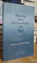 Meaning, Basic Self-Knowledge, and Mind: Essays on Tyler Burge