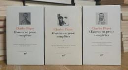Charles Peguy Oeuvres en prose completes 1-3. Bibliotheque de la Pleiade.