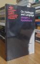 On Heidegger and language