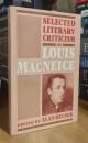 Selected Literary Criticism of Louis MacNeice