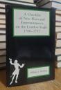 Checklist Of New Plays: and Entertainments on the London Stage, 1700-1737