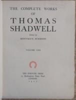 THE COMPLETE WORKS OF THOMAS SHADWELL. Complete 5 volume set.