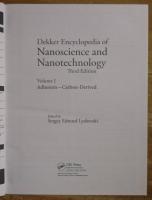 Dekker Encyclopedia of Nanoscience and Nanotechnology, Third Edition. 1-7