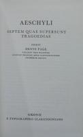 AESCHYLI SEPTEM QUAE SUPERSUNT TRAGOEDIAS: Scriptorum classicorum bibliotheca Oxoniensis(Oxford Classical Texts)