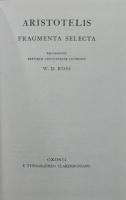 ARISTOTELIS FRAGMENTA SELECTA: Scriptorum classicorum bibliotheca Oxoniensis(Oxford Classical Texts)