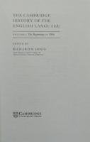 THE CAMBRIDGE HISTORY OF THE ENGLISH LANGUAGE Complete set of 6 volumes