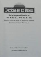 Darkness at Dawn: Early Suspense Classics by Cornell Woolrich