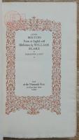 JOHN MILTON: Poems in English with Illustrations by WILLIAM BLAKE: Paradise Lost, Miscellaneous poems, Paradise regain'd & and Samson agonistes. Complete 2 volume set