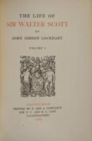 THE LIFE OF SIR WALTER SCOTT: EDINBURGH EDITION. Complete set of 10 volumes