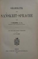 GRAMMATIK DER SANSKRIT-SPRACHE