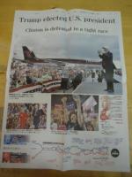 【号外】米大統領にトランプ氏　　朝日新聞 2016.11/9
