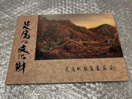 図録 足尾の文化財 栃木県日光市
建造物 彫刻 絵画 書跡 考古資料 史跡 無形文化財 
民俗文化財 天然記念物 名勝 文化財分布図付属