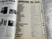 Hi-Fi STEREO GUIDE 1987 Vol.26 ハイファイステレオガイド
NEW MODELS787 TOTAL MODELS 7124
ステレオサウンド別冊 stereo sound