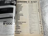 Hi-Fi STEREO GUIDE 87-88 Vol.27 ハイファイステレオガイド
NEW MODELS1258 TOTAL MODELS 7464