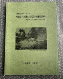 気仙沼市における明治・昭和三陸津波関係碑
供養碑・記念碑・境標柱他