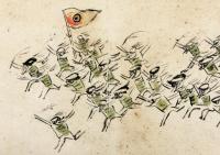 火野葦平画額「河童大進軍図」