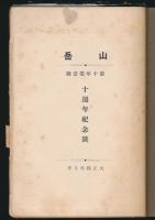 山岳 第10年第1号 第10週年紀念号／野呂寧「台湾の山岳」・「地図 新高山」
