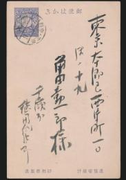 徳冨蘆花葉書 角田勤一郎（角田浩々歌客）宛