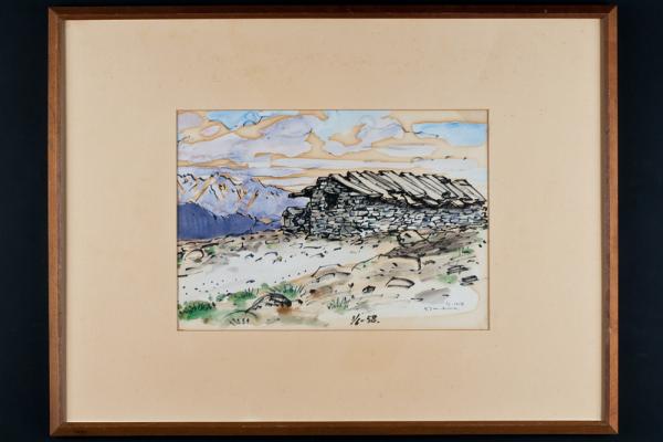 2216様感謝‼️山の画家 山川勇一郎 作 「ジュガール・ヒマール」水彩画