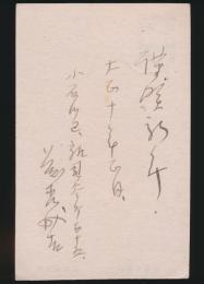 藤森成吉葉書（賀状） 千駄ヶ谷団宛