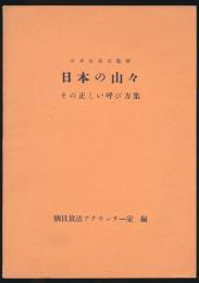 日本の山々 その正しい呼び方集