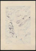 渡部正彌木版画「黒部別山 積雪期より」③