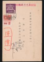 井上友一郎葉書 小説中央公論編集部宛