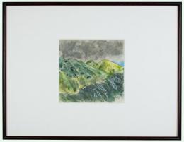 串田孫一 肉筆水彩画額「妙高」