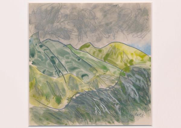 串田孫一 肉筆水彩画額「妙高」(串田孫一) / 夜鶴堂 / 古本