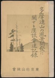 多摩連山の風景開発に関する座談会速記録