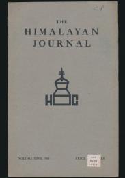 THE HIMALAYAN JOURNAL VOLUME 27／1966
