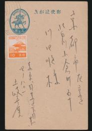 土岐善麿葉書 川田順宛