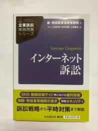 インターネット訴訟  〈企業訴訟実務問題シリーズ〉