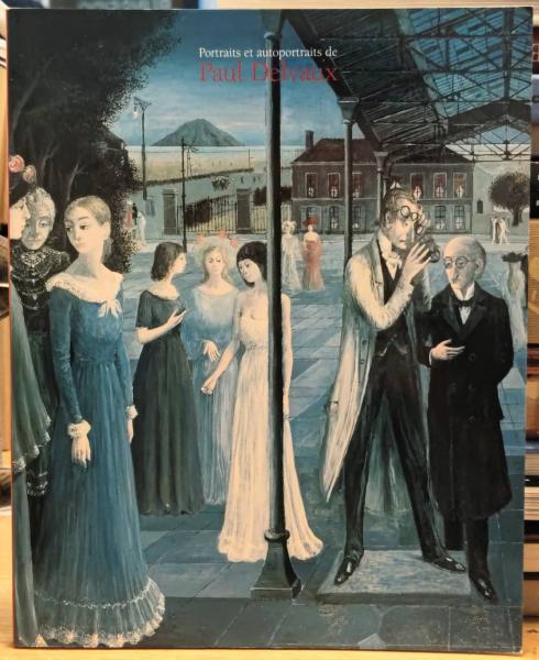 ポール・デルボー、煌々と、希少な画集より、新品額装付
