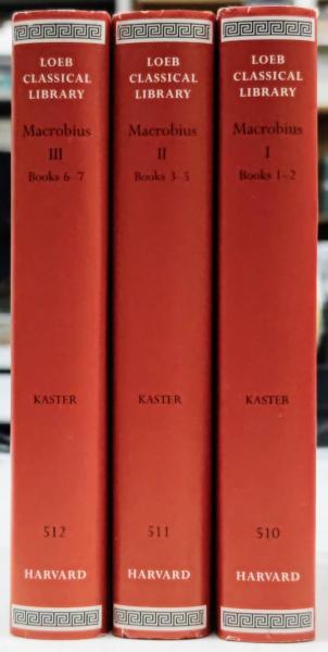 MACROBIUS SATURNALIA : LOEB CLASSICAL LIBRARY 全3巻揃い / 古本